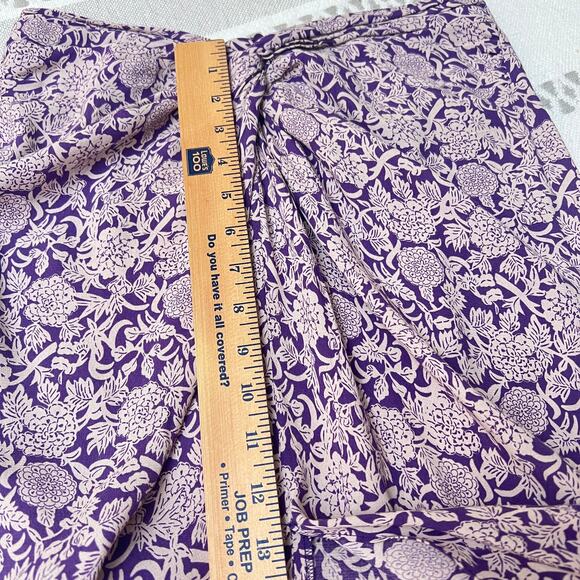 Zara Boho Purple Floral Print Sarong Wrap Skirt Women's S Flowy Midi Cottagecore - Picture 5 of 8